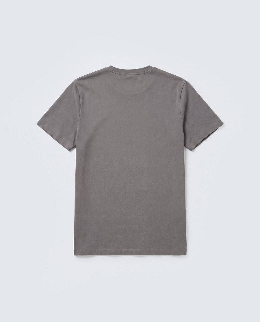 Rare Rabbit Men's Basic Rr-Corp-Arve Grey Cotton Crew Neck Regular Plain T-Shirt