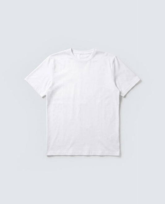 Rare Rabbit Men's Basic Rr-Corp-Arve White Cotton Crew Neck Regular Plain T-Shirt