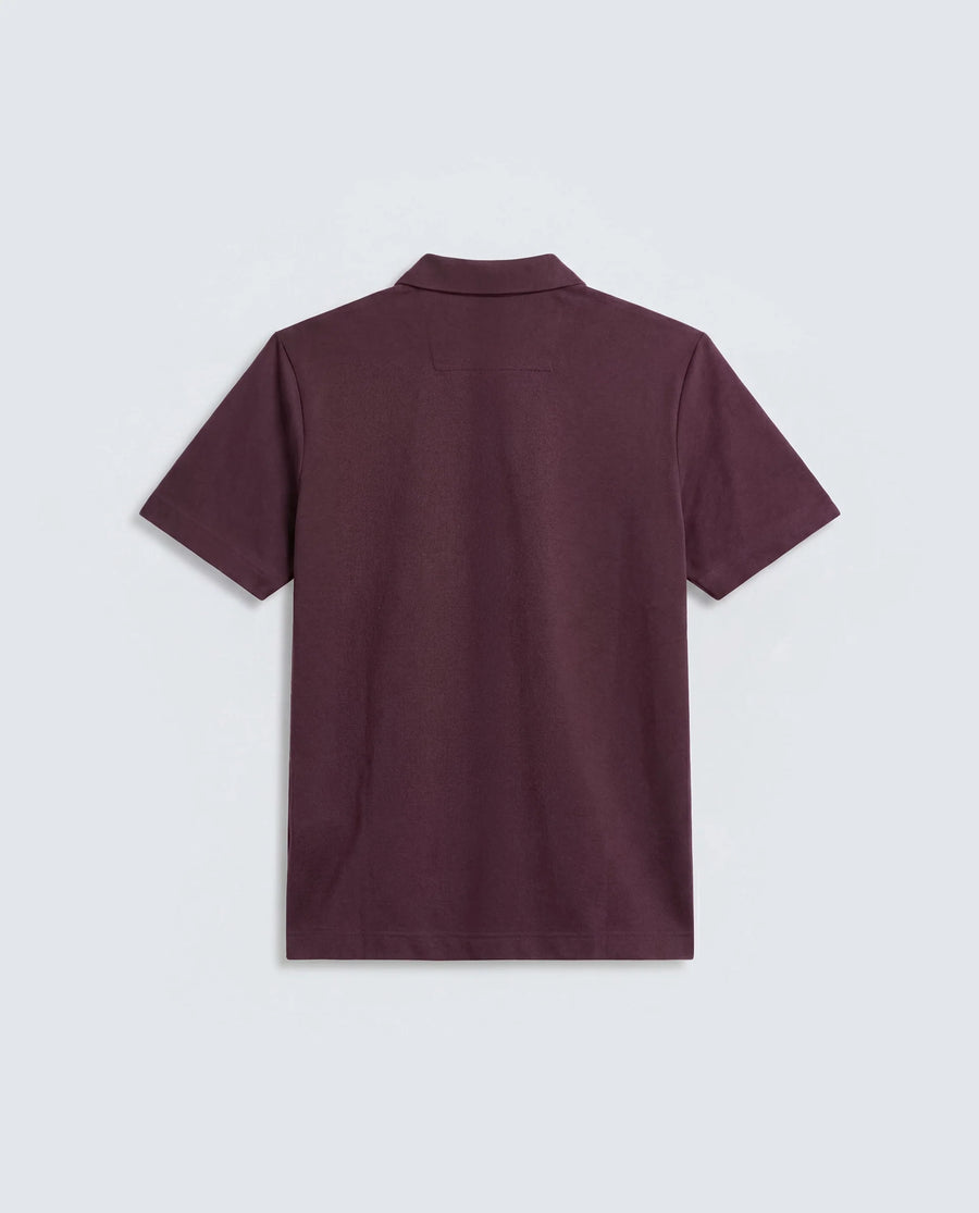 Rare Rabbit Men's Basic Rr-Corp-Cove Maroon Cotton Blend Spread Collar Regular Plain Polo