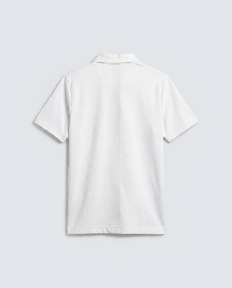 Rare Rabbit Men's Basic Rr-Corp-Cove White Cotton Blend Spread Collar Regular Plain Polo