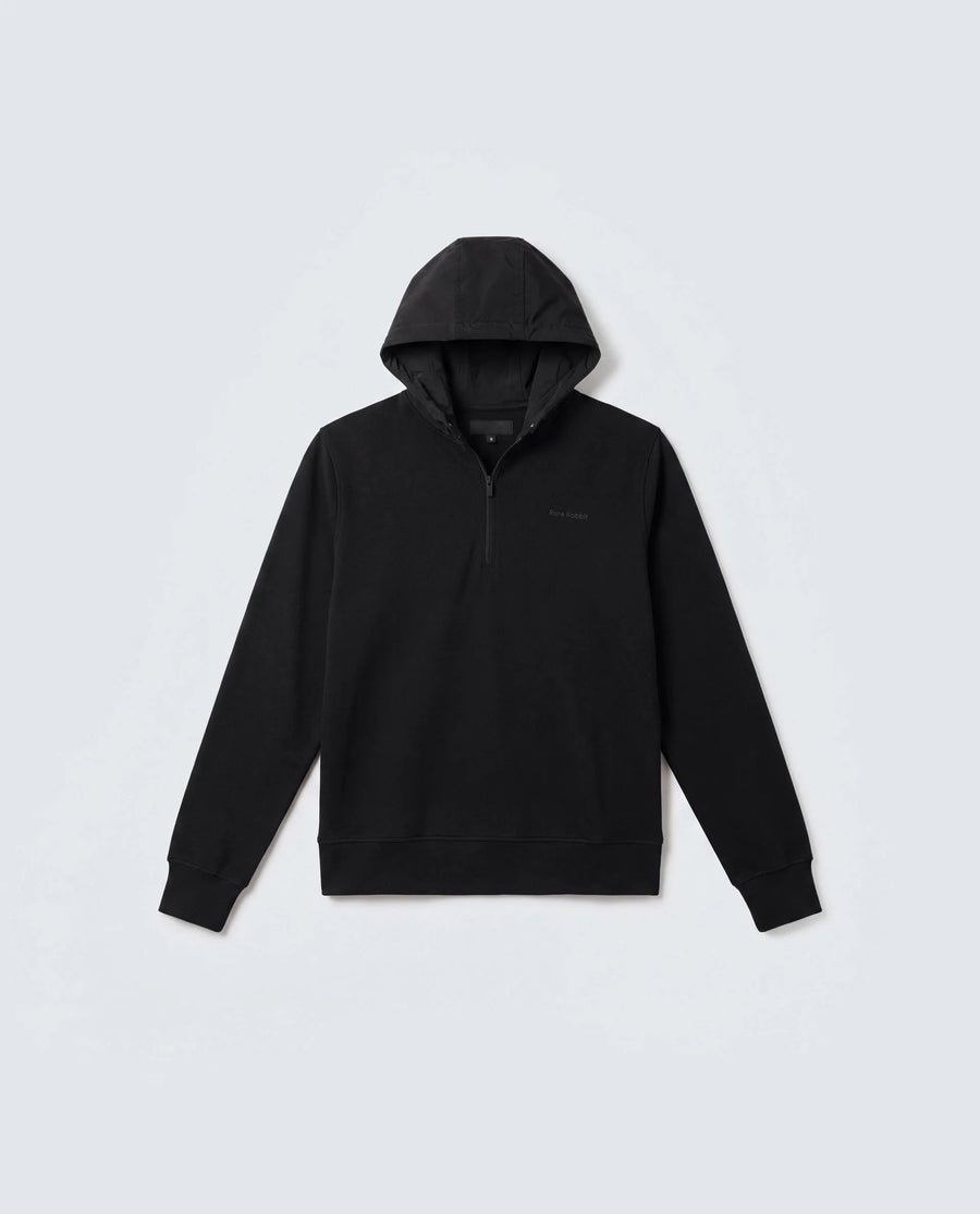 Rare Rabbit Men's Basic Rr-Corp-Duro Black Cotton Blend Regular Plain Sweatshirt