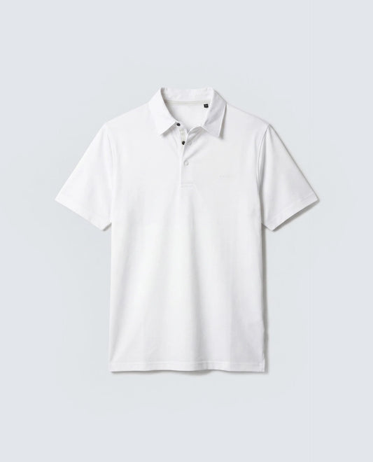 Rare Rabbit Men's Basic Rr-Corp-Mero White Cotton Blend Spread Collar Regular Plain Polo