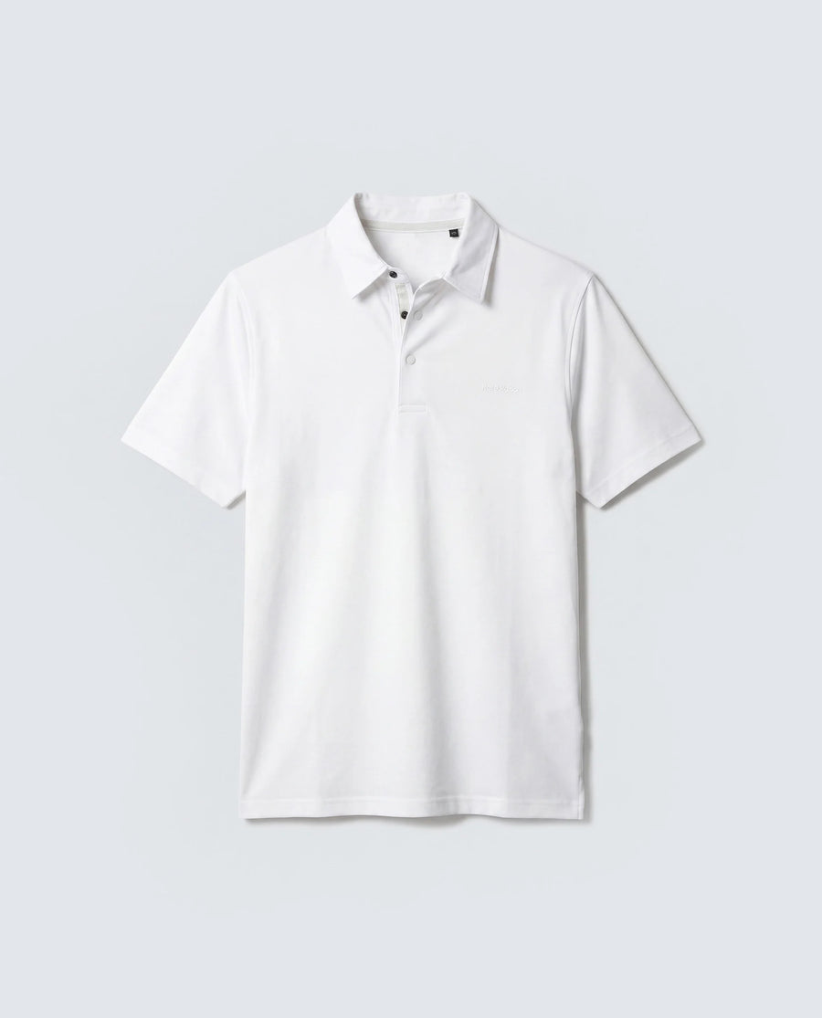 Rare Rabbit Men's Basic Rr-Corp-Mero White Cotton Blend Spread Collar Regular Plain Polo