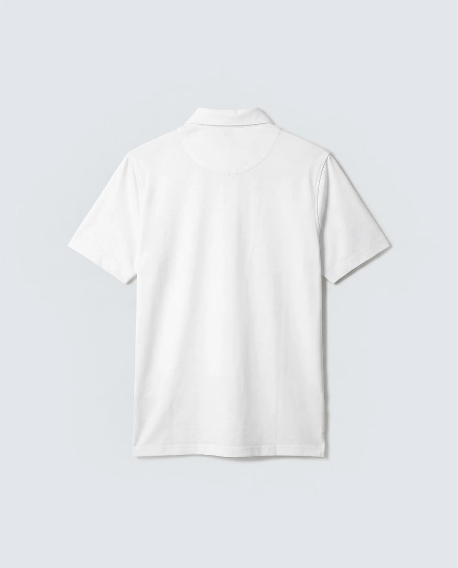 Rare Rabbit Men's Basic Rr-Corp-Mero White Cotton Blend Spread Collar Regular Plain Polo