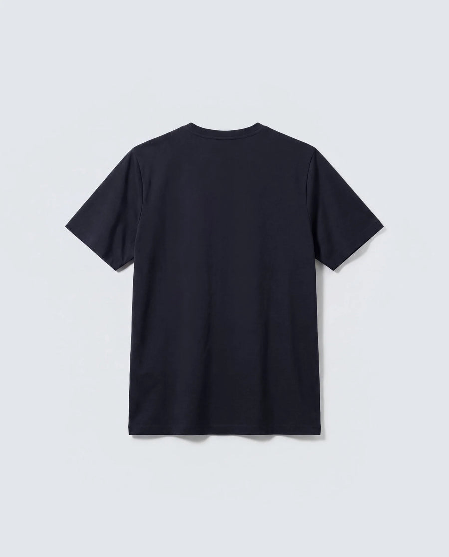 Rare Rabbit Men's Basic Rr-Corp-Rein Navy Cotton Blend Crew Neck Regular Plain T-Shirt