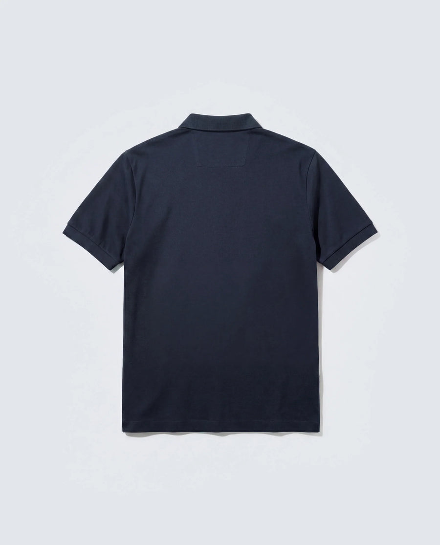 Rare Rabbit Men's Basic Rr-Corp-Tove Navy Cotton Spread Collar Regular Plain Polo