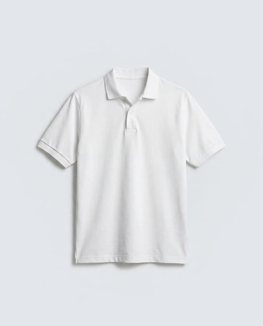 Rare Rabbit Men's Basic Rr-Corp-Tove White Cotton Spread Collar Regular Plain Polo