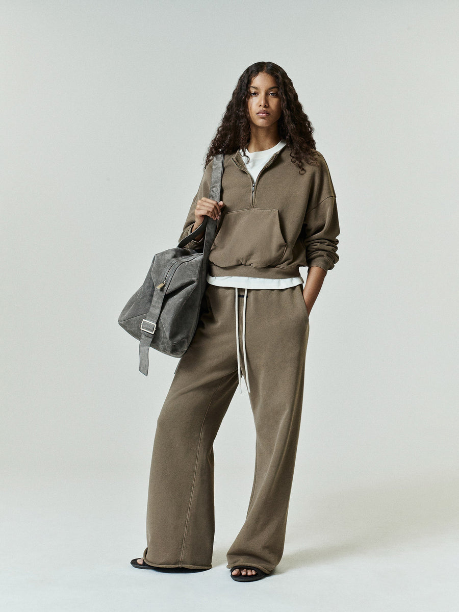 Womens French Terry Relaxed Half Zip