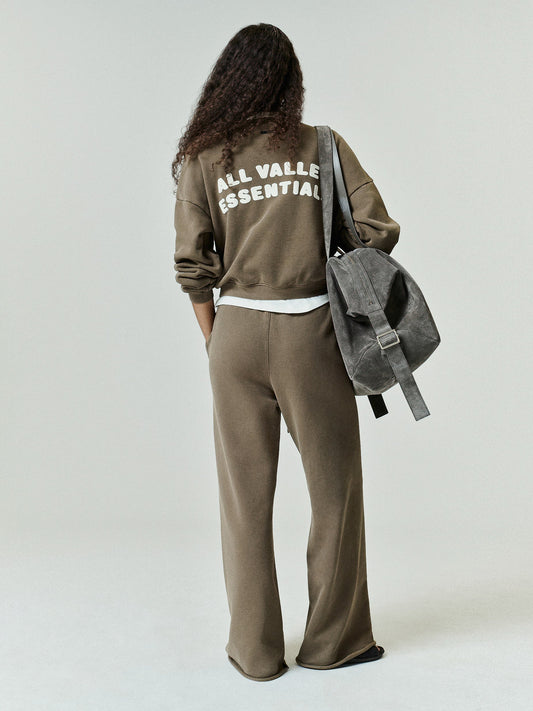 Womens French Terry Raw Cut Lounge Fit Sweatpant