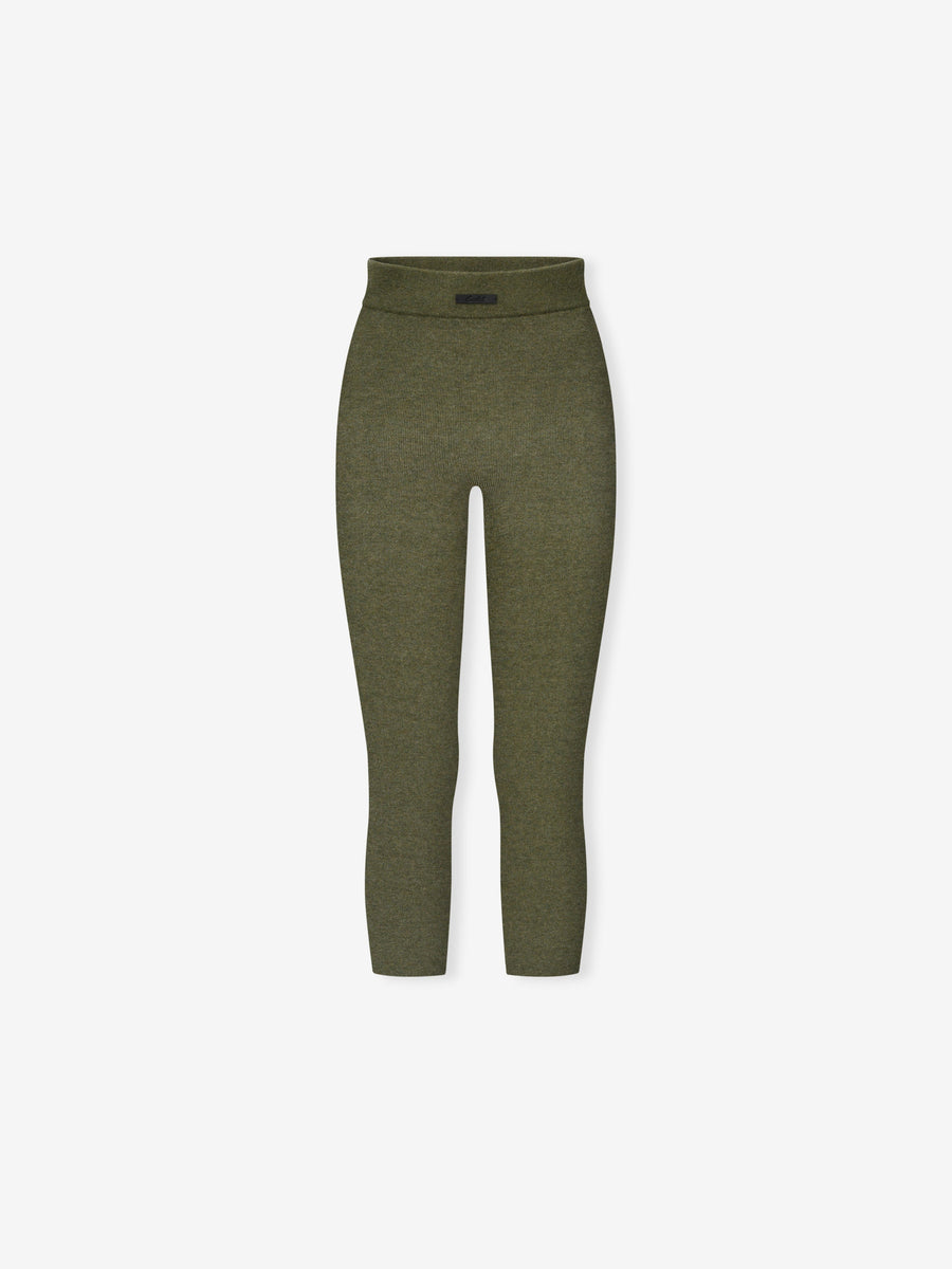 Womens Rib Knit Capri