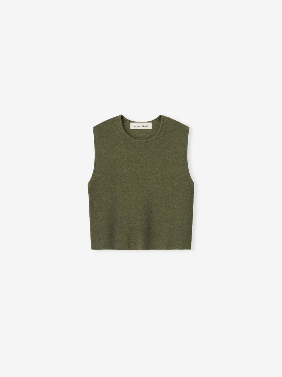 Womens Rib Knit Crop Top