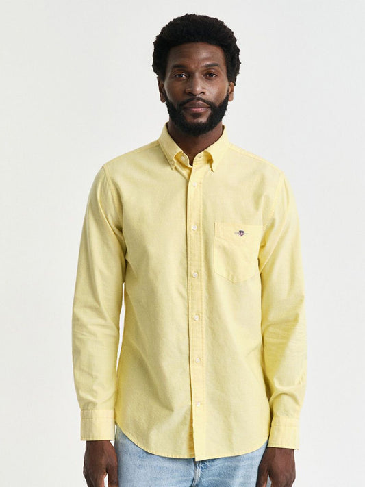 GANT Men Button-Down Solid Oxford Cotton Casual Shirt