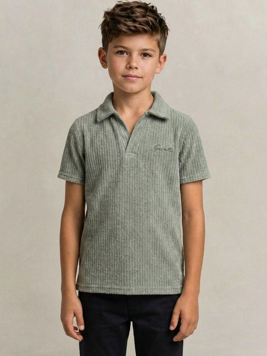 GANT Boys Brand Logo Polo Collar T-shirt