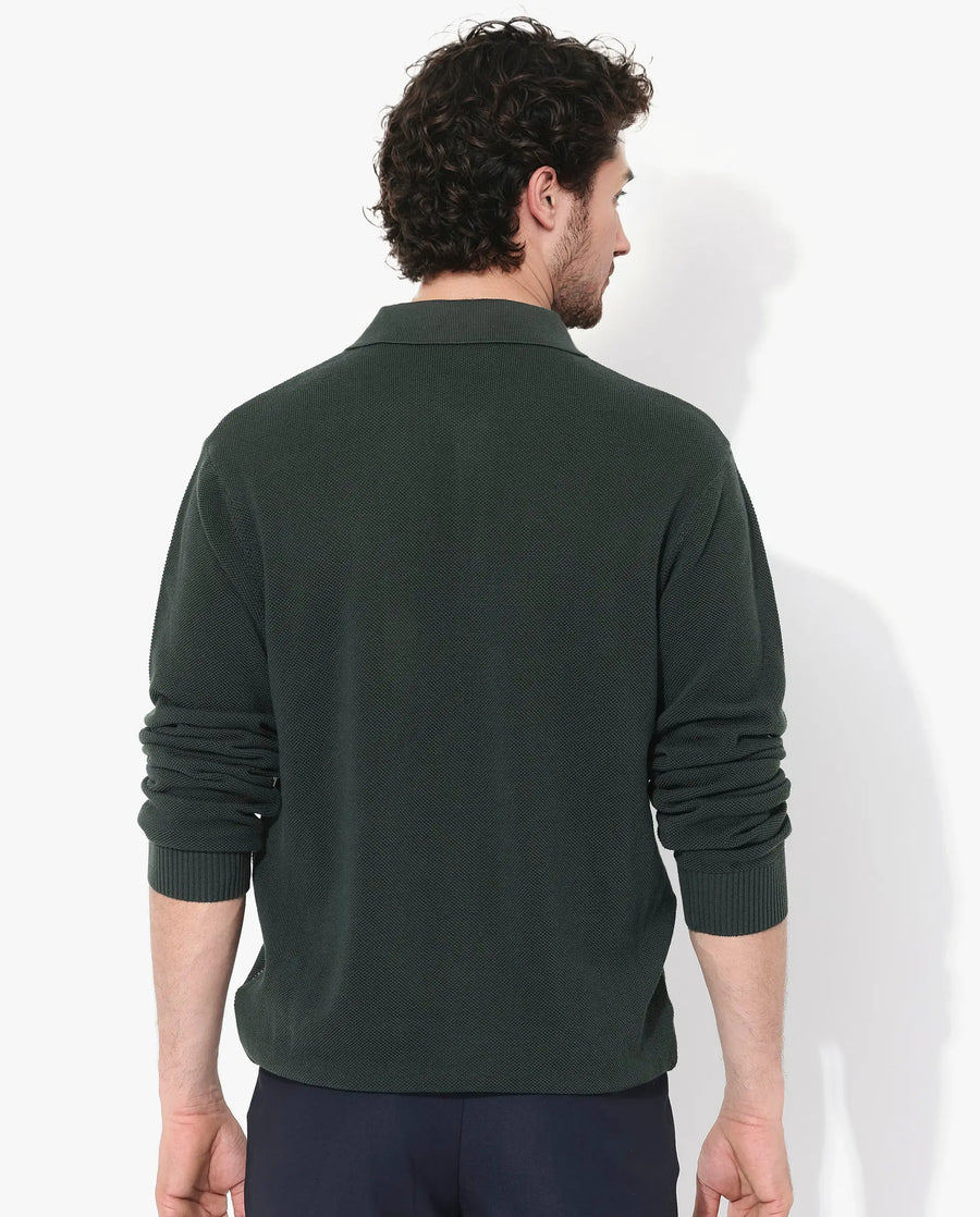 Rare Rabbit Men's Alias-N Dark Green Cotton Plain Regular Fit Full Sleeve Collared Shirt