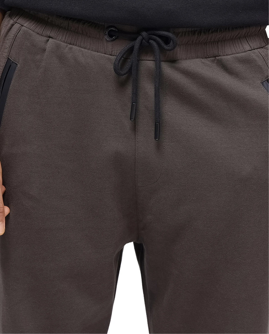 Rare Rabbit Men's Shawn Olive Cotton Plain Regular Fit Joggers