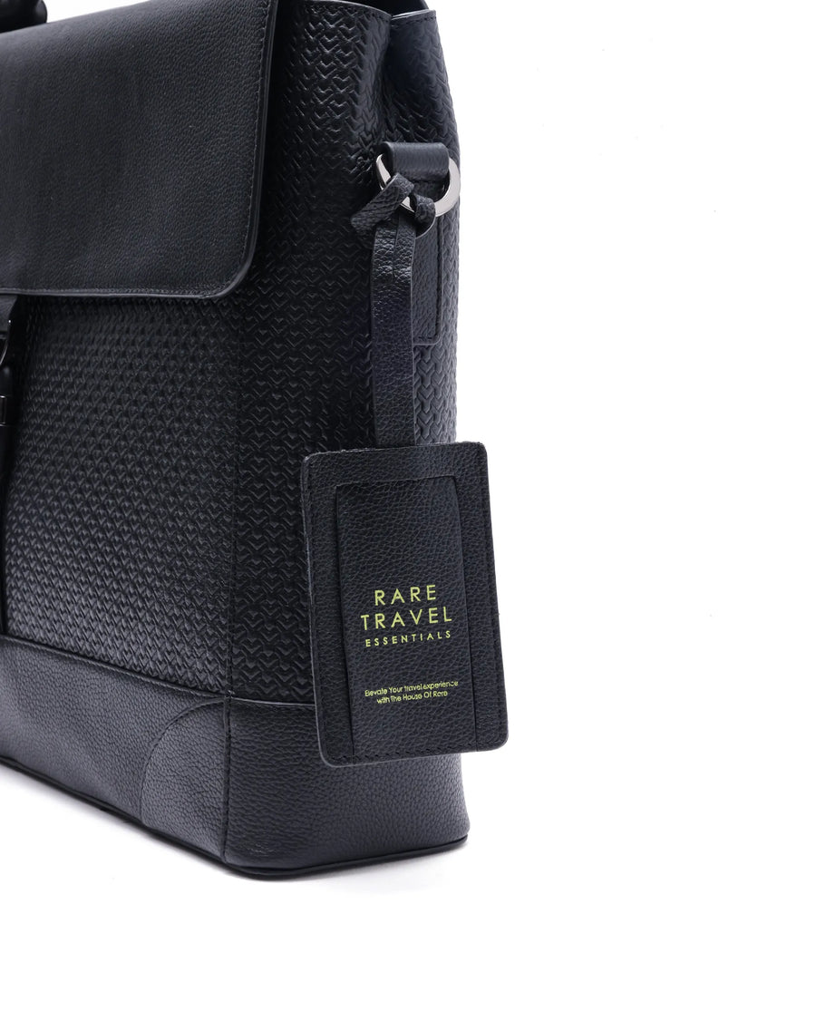 Rare Rabbit Men Sionis Black Leather Bags (Limited Edition)