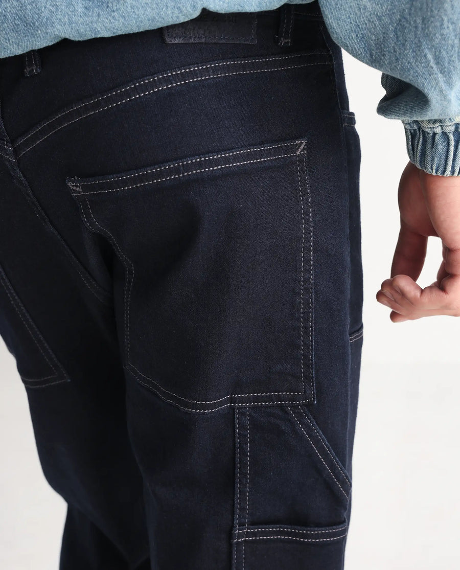 Rare Rabbit Men's Slava Blue Tencel Plain Morris Regular Fit Jeans