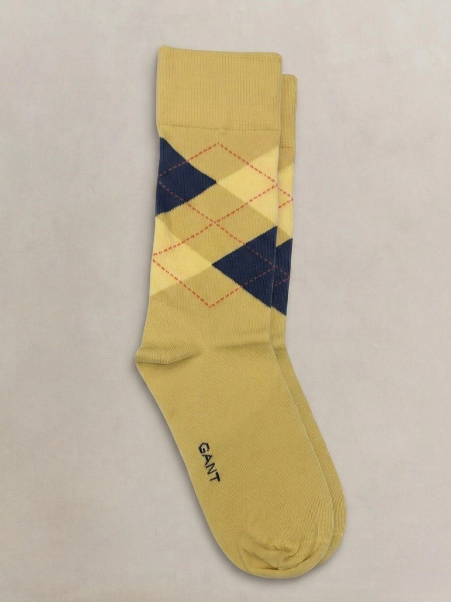 GANT Men Cotton Patterned Calf Length Socks