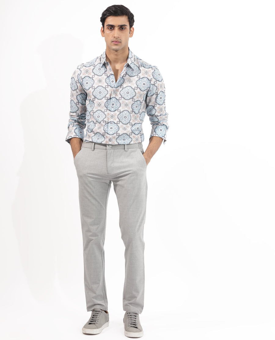 Rare Rabbit Men's Soren Multi Viscose Floral Print Regular Fit Full Sleeve Collared Shirt