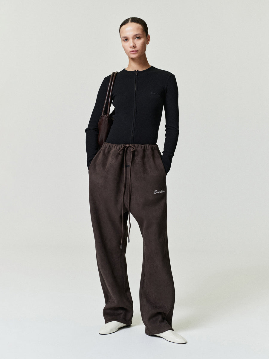 Womens Signature Rib Knit Fitted Long Sleeve Zip Up Tee