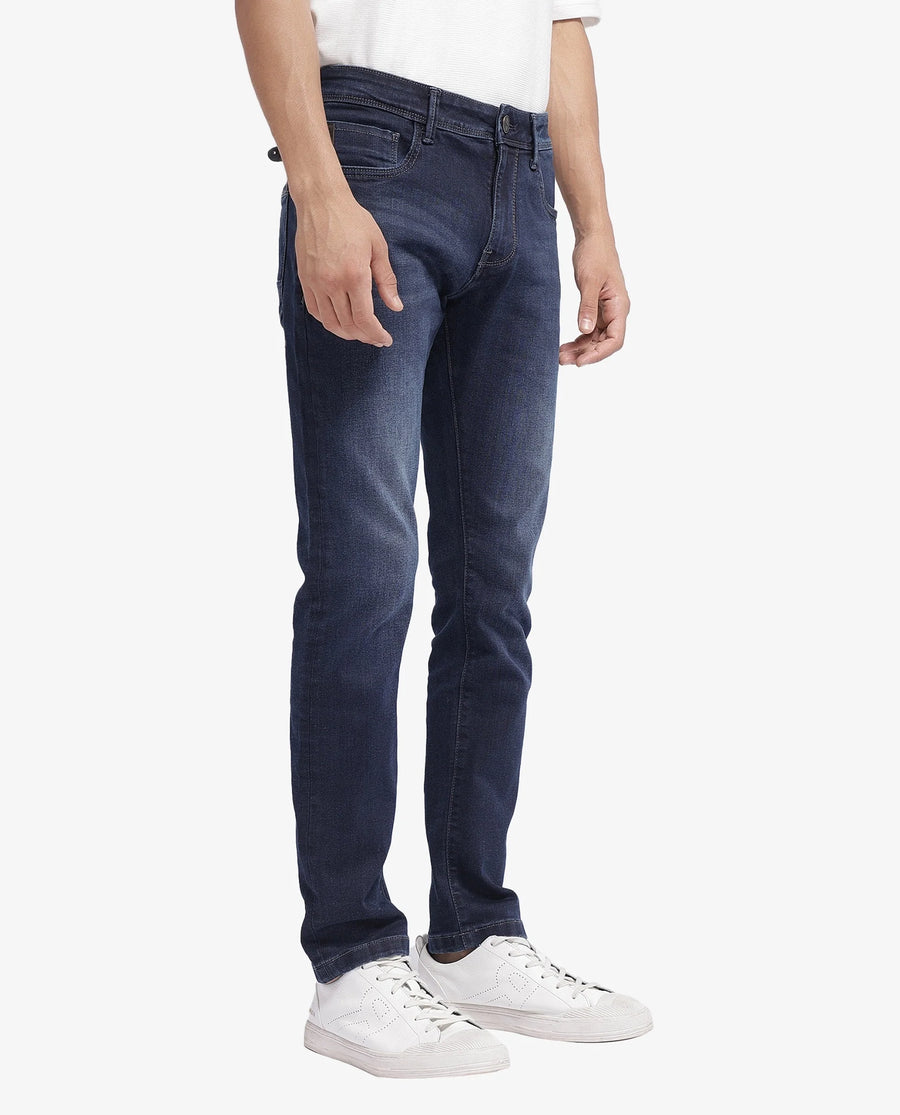 Rare Rabbit Men's Cotton Blend Plain Hawk Slim Fit Jeans