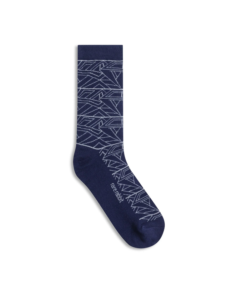 Rare Rabbit Men Sync Blue Socks