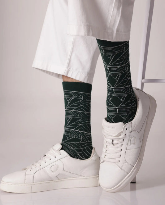 Rare Rabbit Men Sync Green Socks