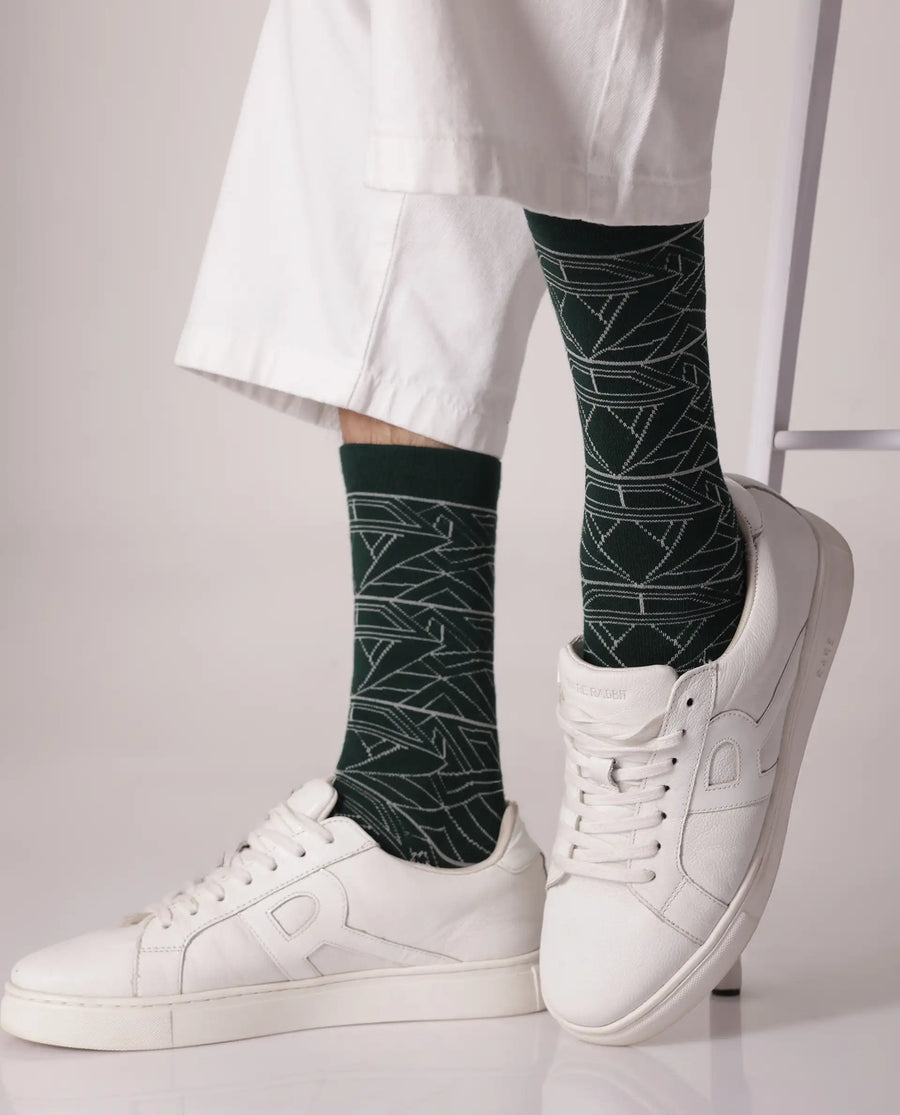 Rare Rabbit Men Sync Green Socks