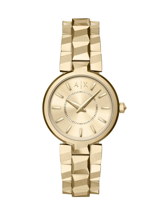 Armani Exchange Women Dial & Stainless Steel Bracelet Style Straps Analogue Watch AX4407