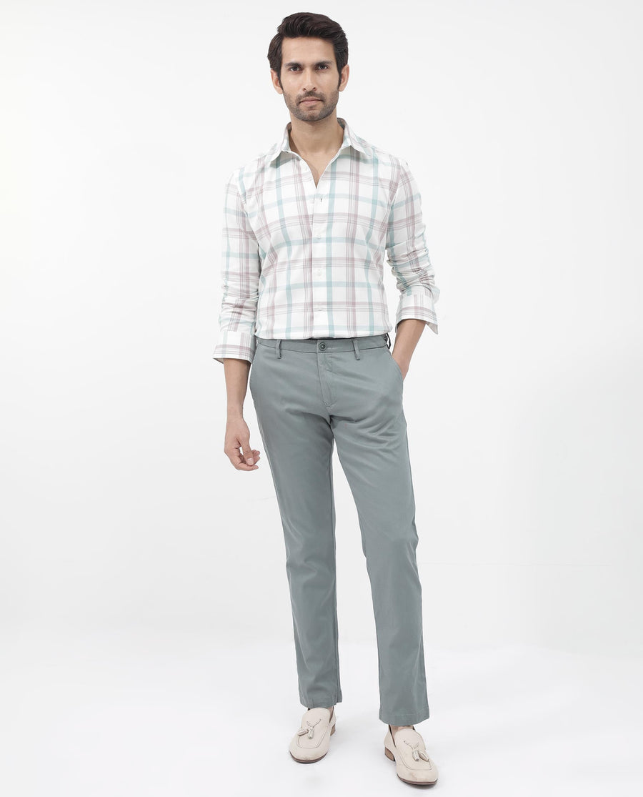 Rare Rabbit Men's Tanner Dusky Pink Cotton Checked Print Regular Fit Full Sleeve Collared Shirt