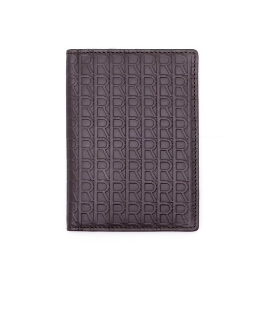 Rare Rabbit Men's Ellen Brown Bi Fold Rfid Embossed Monogram Passport Holder