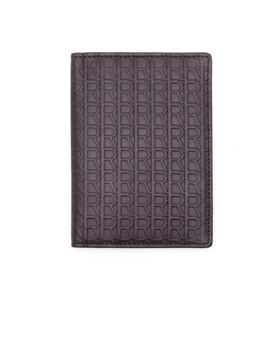 Rare Rabbit Men's Ellen Brown Bi Fold Rfid Embossed Monogram Passport Holder