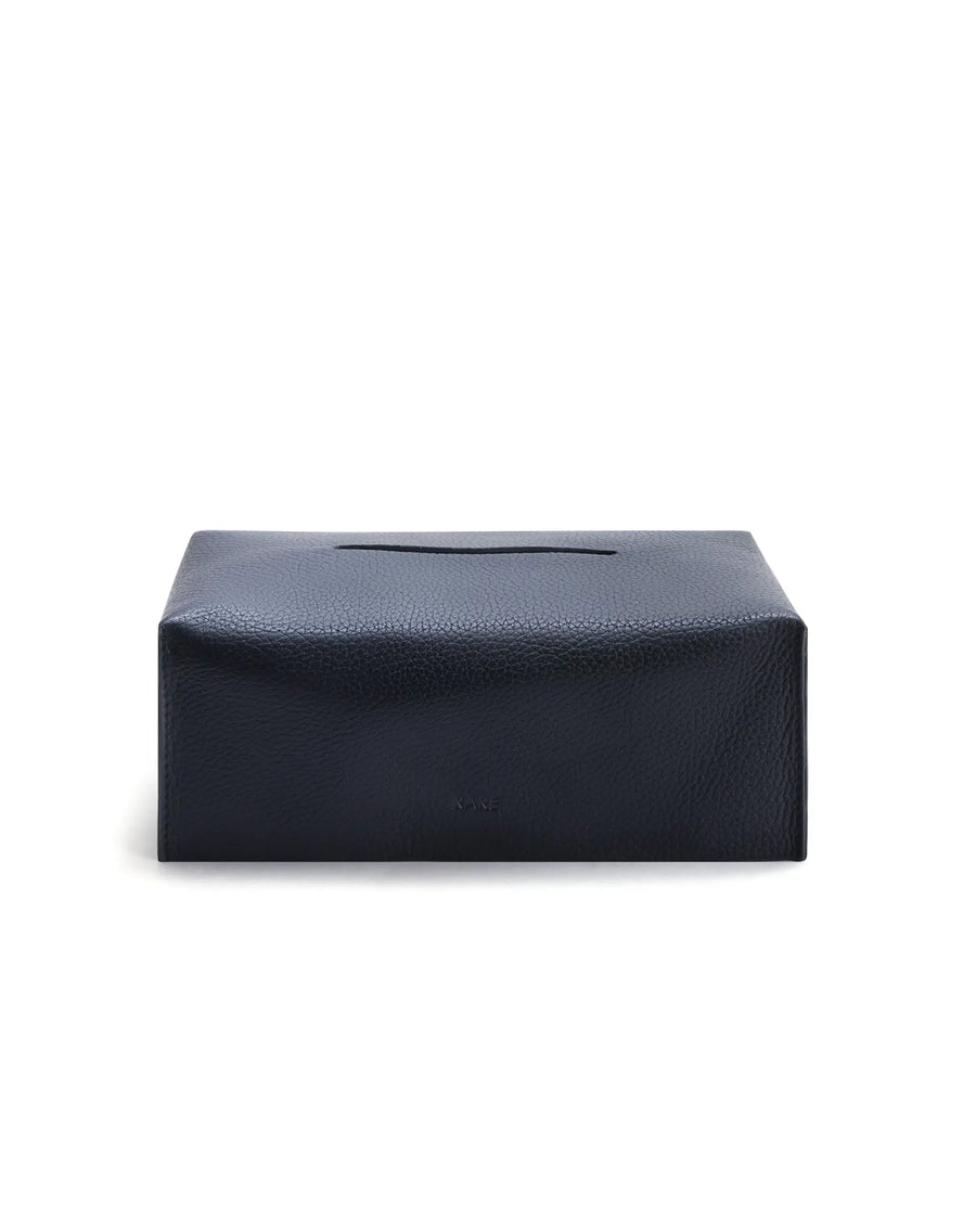 Rare Rabbit Men's Tisboc Black Leather Tissue Box