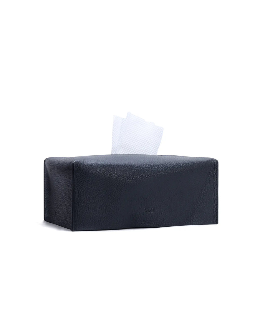 Rare Rabbit Men's Tisboc Black Leather Tissue Box