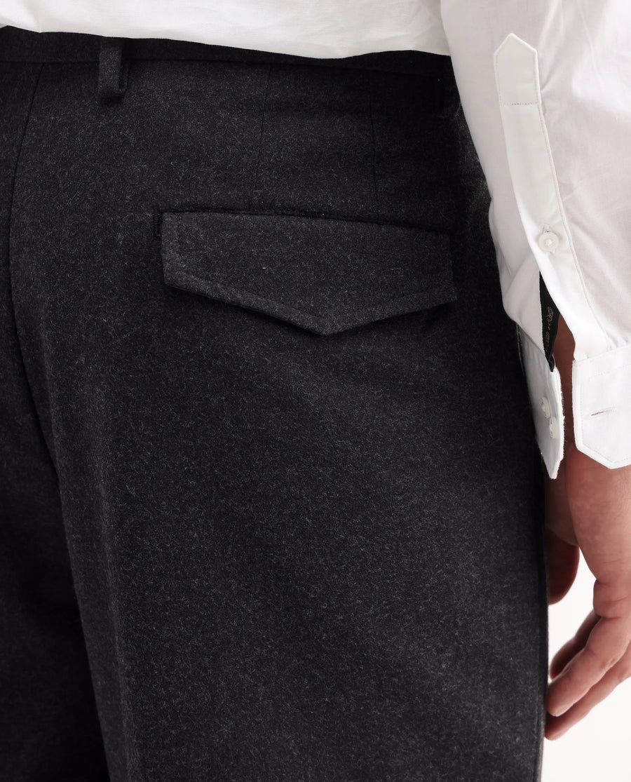 Rare Rabbit Men's Tori Black Cotton Plain Relaxed Fit Trouser