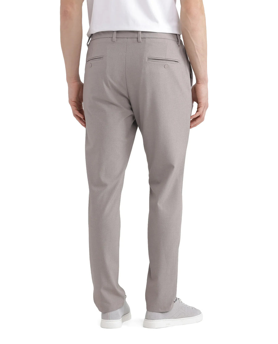 Rare Rabbit Men's Travel-26 Dark Beige Polyester Blend Plain Regular Fit Trouser