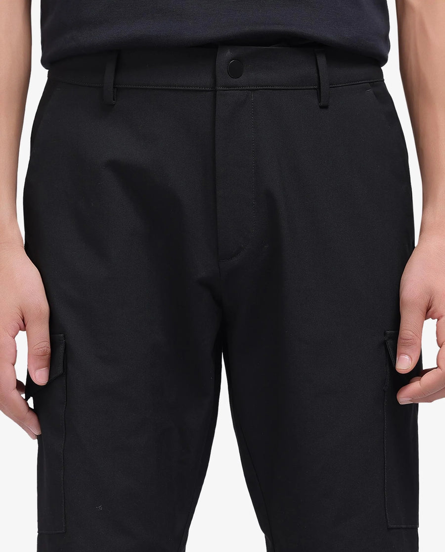 Rare Rabbit Men's Tripco Black Polyester Blend Plain Relaxed Fit Shorts