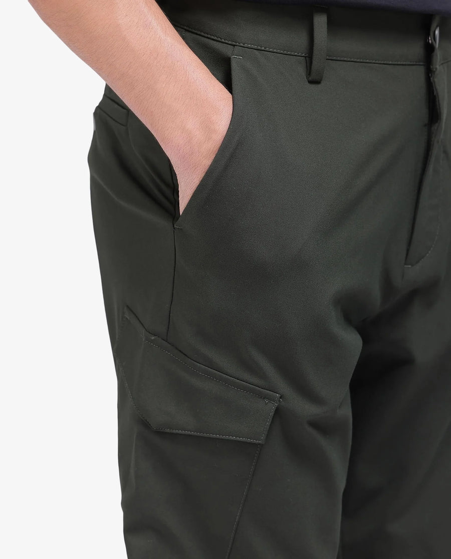 Rare Rabbit Men's Tripco Olive Polyester Blend Plain Relaxed Fit Shorts