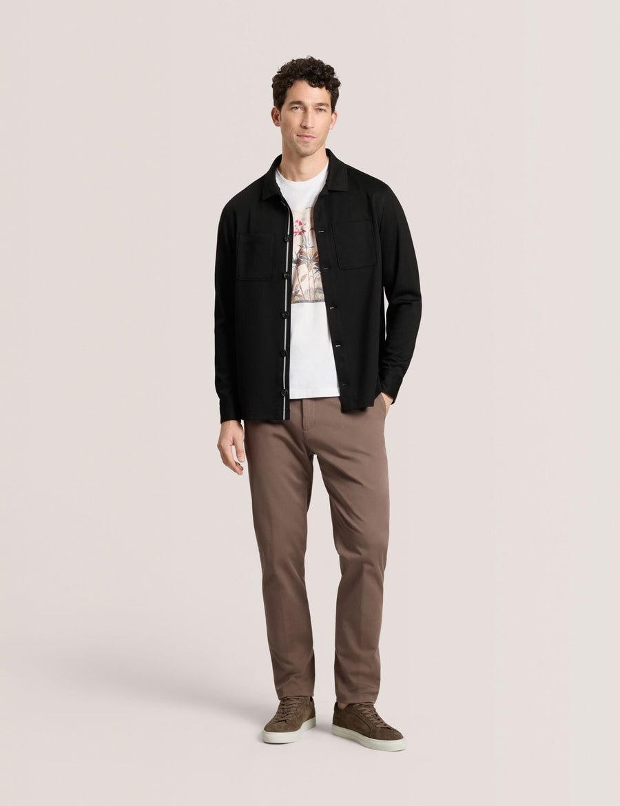 BUTTON FRONT SHACKET | BLACK