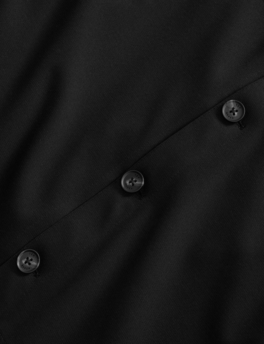 BUTTON FRONT SHACKET | BLACK