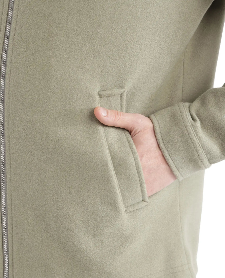 Rare Rabbit Men's Tweeder-2 Pastel Green Polyester Blend Plain Relaxed Fit Full Sleeve Spread Collar Jacket