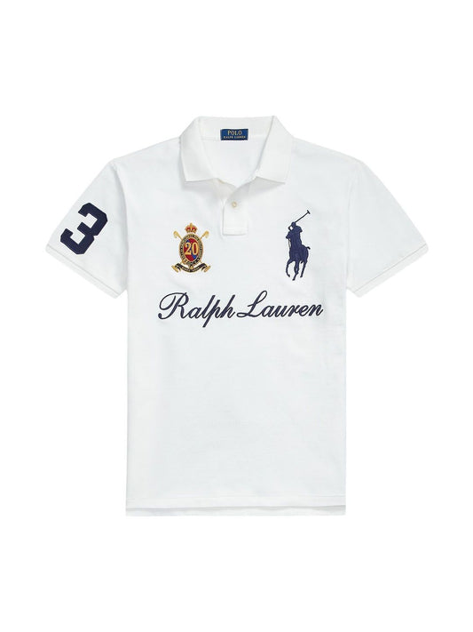 Polo Ralph Lauren Men White Big Pony 20th Anniversary Polo Tshirts