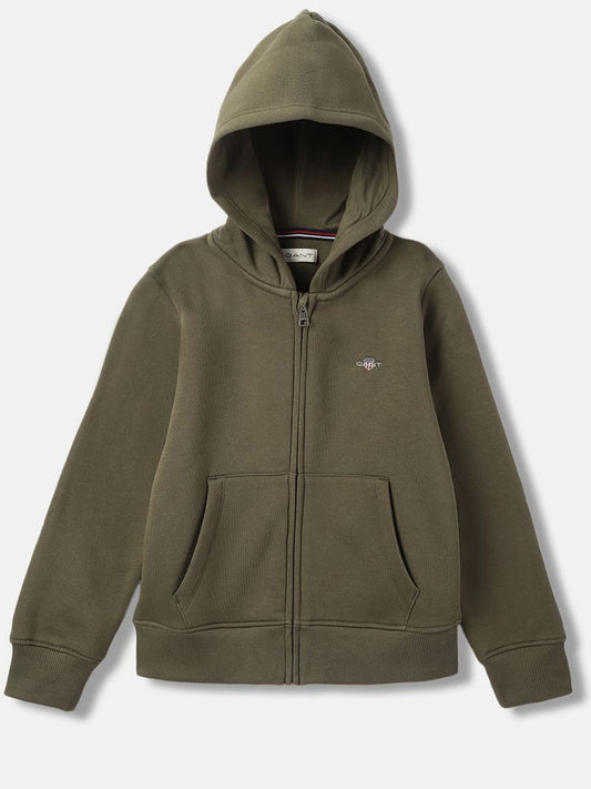 GANT Boys Solid Hooded Pure Cotton Sweatshirt