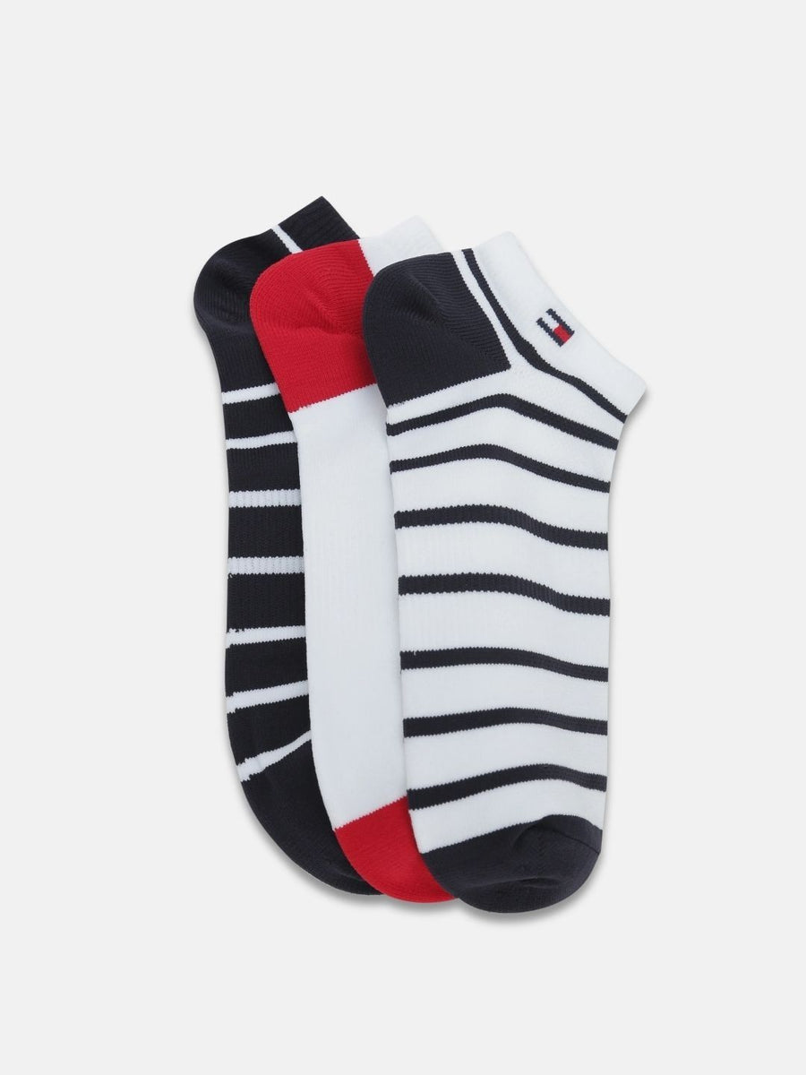 Tommy Hilfiger Women Pack of 3 Striped Ankle Length Socks