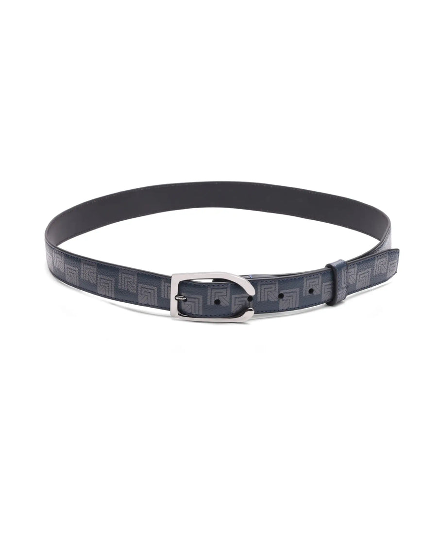 Rare Rabbit Men Vero Navy Leather Belt