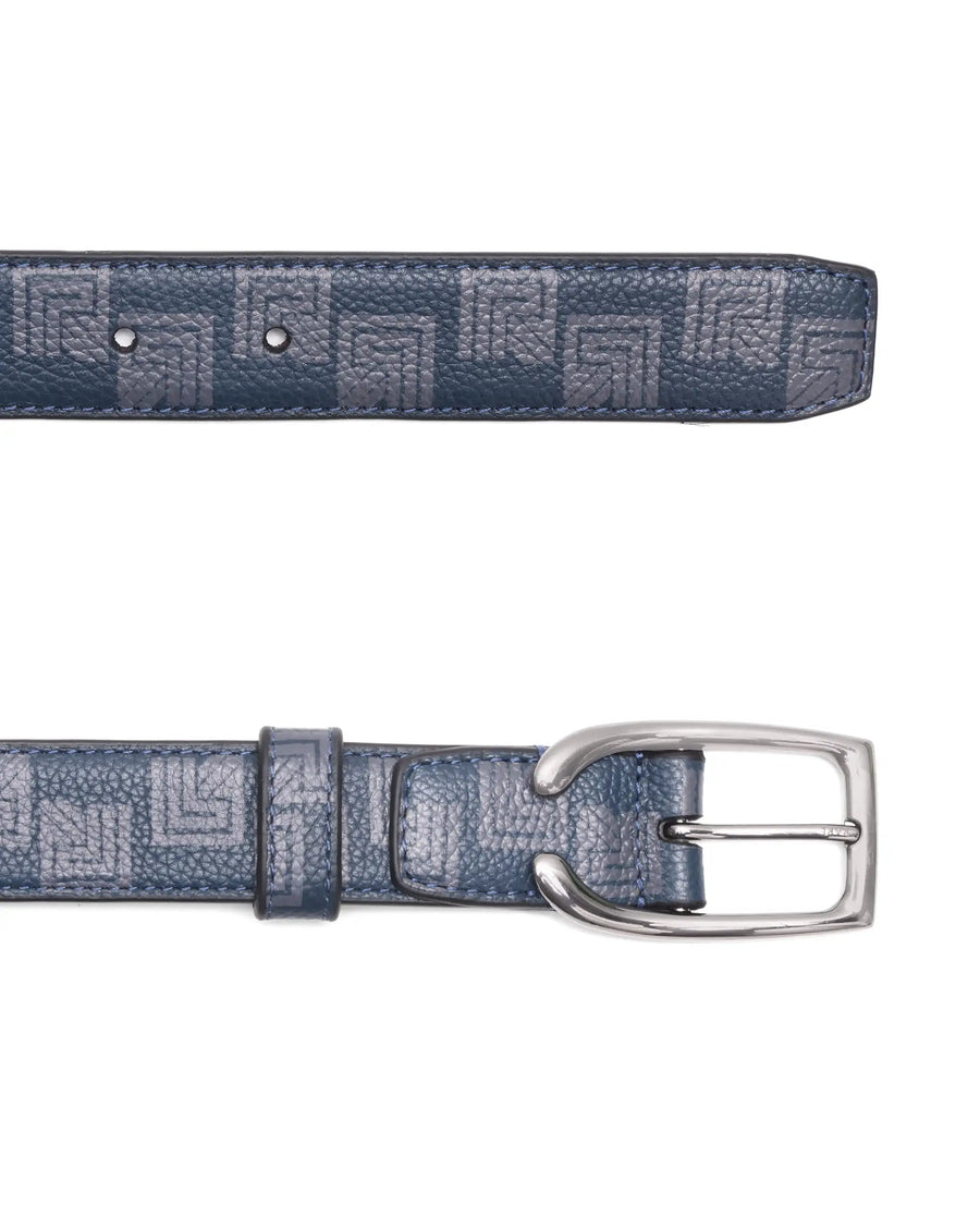 Rare Rabbit Men Vero Navy Leather Belt