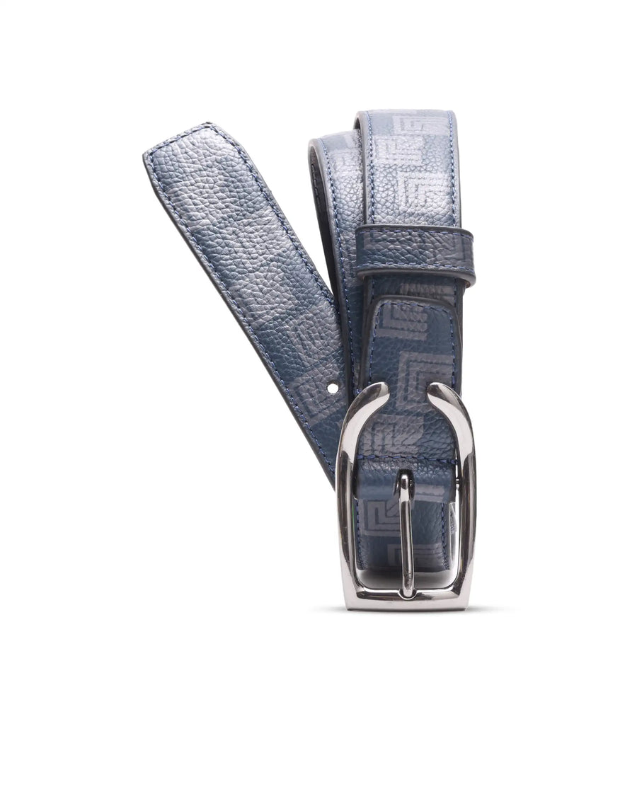Rare Rabbit Men Vero Navy Leather Belt