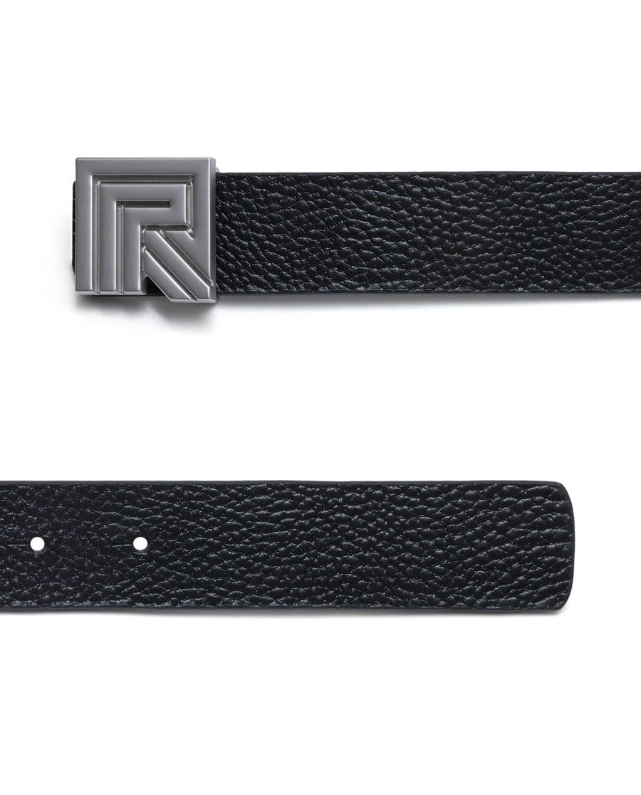 Rare Rabbit Men Vero Black Non Reversible Leather Belt