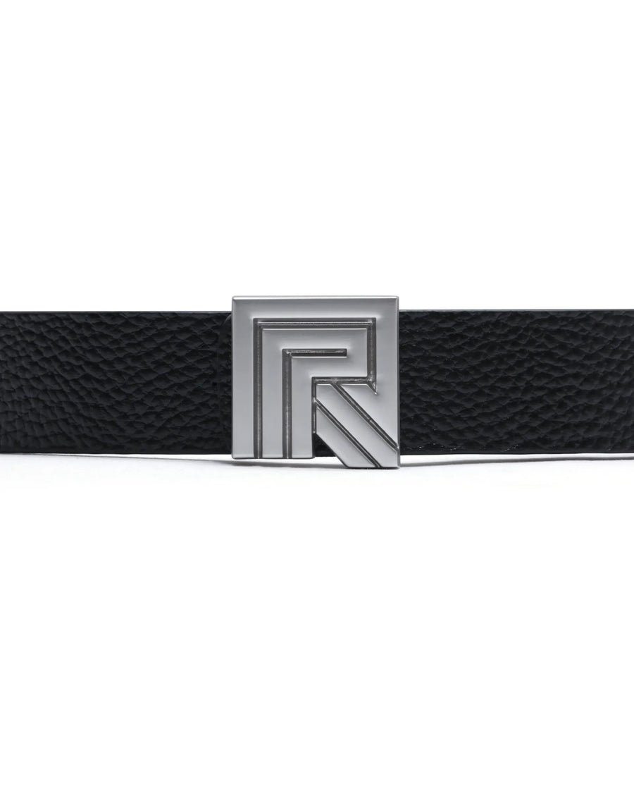 Rare Rabbit Men Vero Black Non Reversible Leather Belt