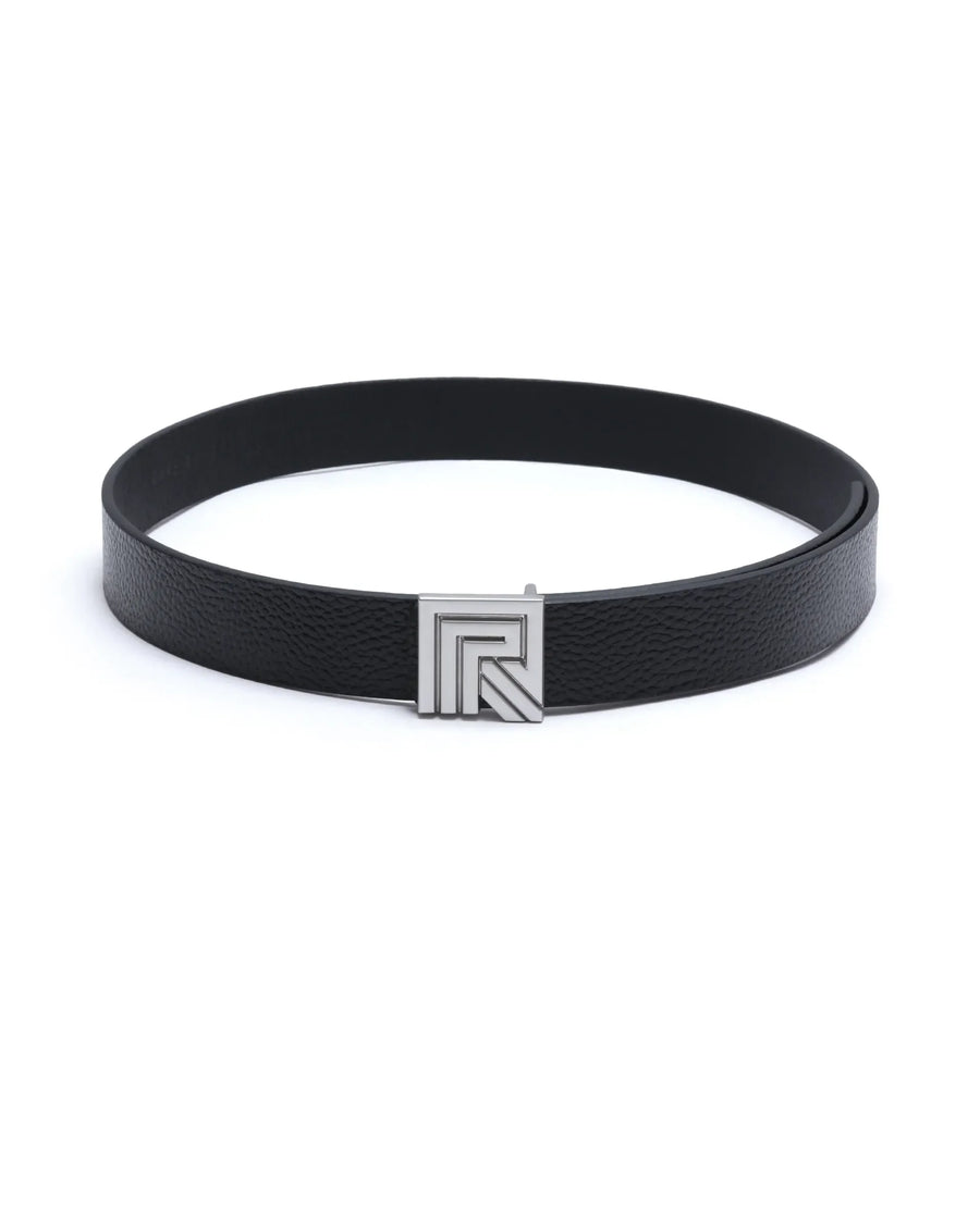 Rare Rabbit Men Vero Black Non Reversible Leather Belt